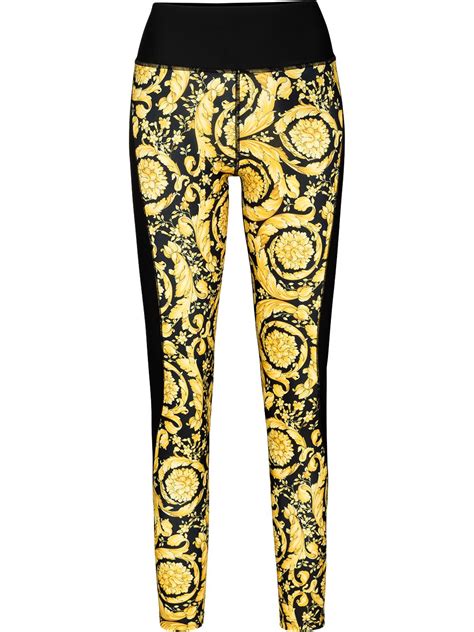 Versace Barocco Print High Waist Leggings 